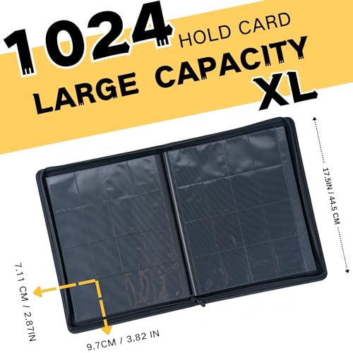 1000+ Pockets Trading Card Binder - 16-Pocket Storage Album