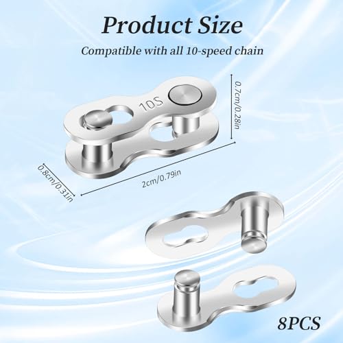 10-Speed Bicycle Chain Missing Link Connectors - 5 Pairs