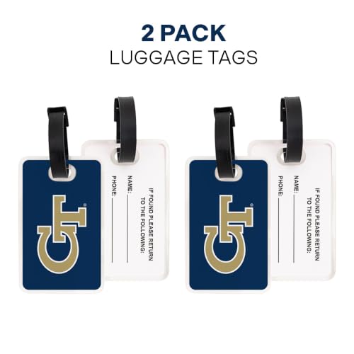 Acrylic Luggage Tag - Georgia Tech Yellow Jackets - 2 Pack