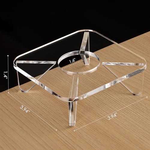 Acrylic Ball Display Stand - 3.94"x3.94"x1.4" for Football, Basketball, Baseball, Soccer