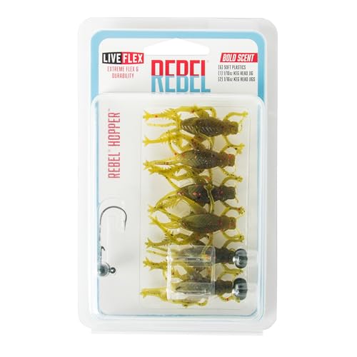 Rebel LIVEFLEX Hopper Soft Plastic 1.75" - Water Bug Scent-Infused