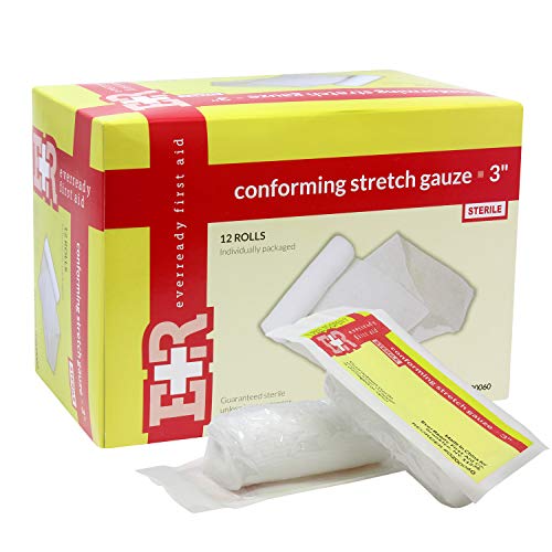 Sterile Conforming Gauze Roll Bandage - 3 Inch, Box of 12