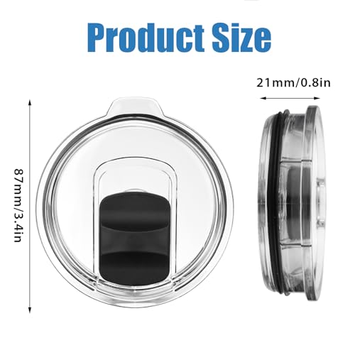 Tumbler Lids - 2 Pack Magnetic Replacement Covers for Yeti 20 oz, 16 oz, 10 oz