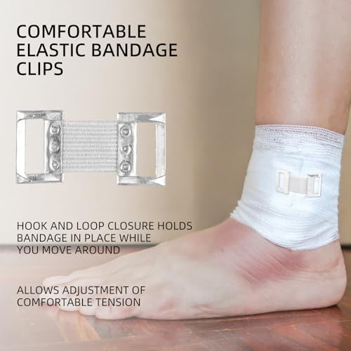 30 Pcs Reusable Elastic Bandage Clips with Metal Clasp