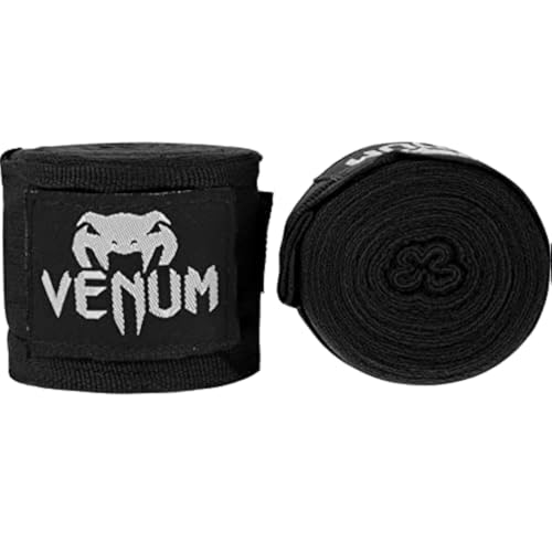 Boxing Hand Wraps - 180 Inch Elasticated Support - Black