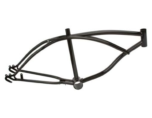 20" Lowrider Bicycle Frame - Black - Steel Construction