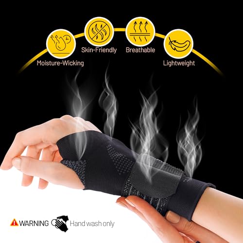 Adjustable Wrist Support Brace - Compression Sleeve, Large
