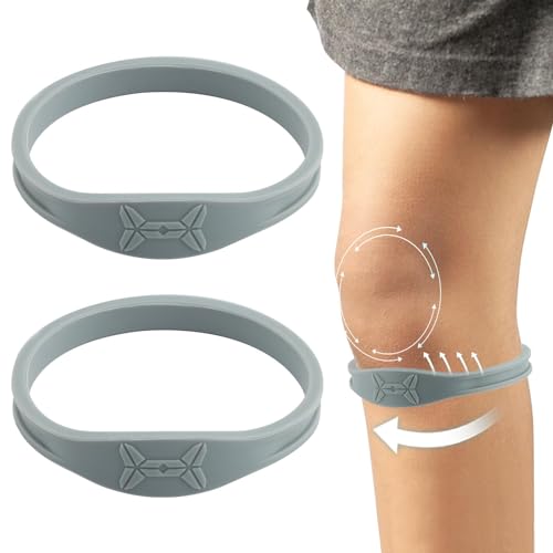 Knee Support Strap for Pain Relief - 2 Pack, Silicone, Adjustable