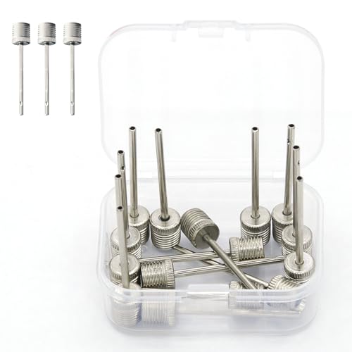 Heavy Duty Ball Pump Needles - 15 Pack Stainless Steel Inflation Pins