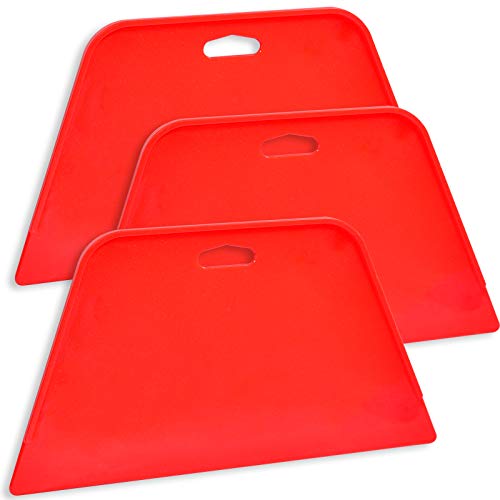 7.5 Inch Wallpaper Smoother Body Filler Spreaders Caulking Tool, Hard Card for Putties, Glazes, Paints, Pack of 3