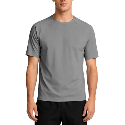 Men's UPF 50+ Quick Dry Swim Shirt - X-Large Dark Grey