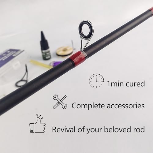 Fishing Rod Repair Kit with UV Glue - Small Size