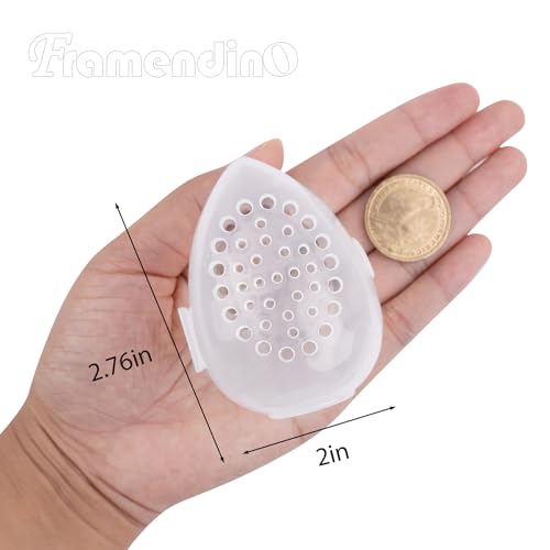Breathable Makeup Sponge Case - 4 Pack Clear Teardrop Holders