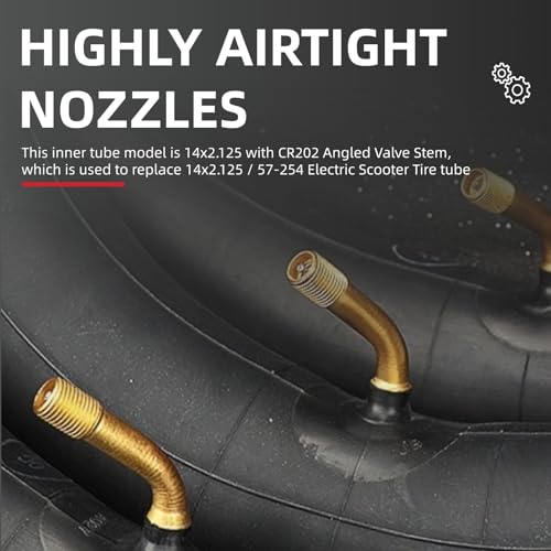 14x2.125 Bike Inner Tube with Schrader Valve for E-Bikes & City Bikes