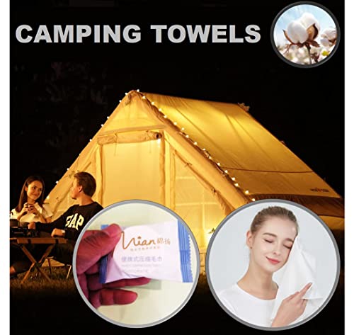 Extra Large Disposable Washcloths - 23.6" x 11.8" Cotton Towels for Travel