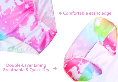 Multicolor One-Piece Girls Swimsuit - Beach Swimwear