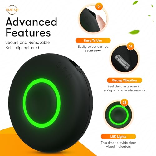 Fitness Timer with Vibration Feedback - Compact & Rechargeable