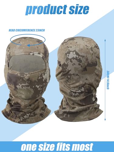Camo Balaclava Sun Protection - 3 Pcs Set, One Size, Multicolor