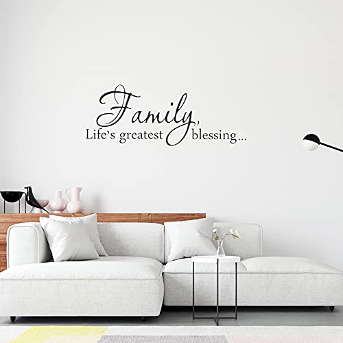 Family Life's Greatest Blessing Vinyl Wall Decal - 22 x 8.3 Inch