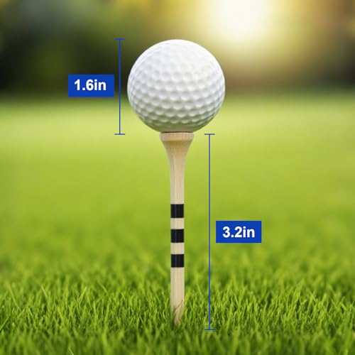 White 20 Pack 41mm Foam Golf Balls with Tees – Limited Flight Realistic Feel Indoor/Outdoor Practice