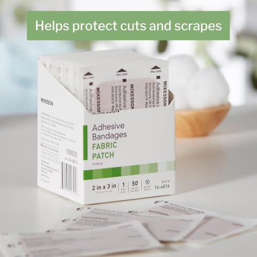 Adhesive Bandages - Sterile Fabric, 2x3 in, 50 Count