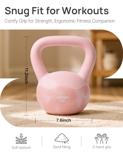 YOTTOY Soft Kettlebell, Safe Strength Training Kettle bell for Home