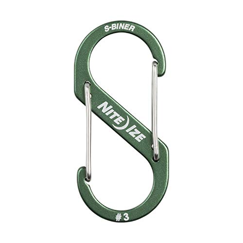 Dual Gate Aluminum Carabiner, Size #3 - Olive