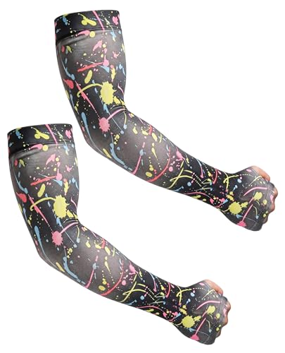 Cooling Arm Sleeves with Thumb Holes - Painting Pattern