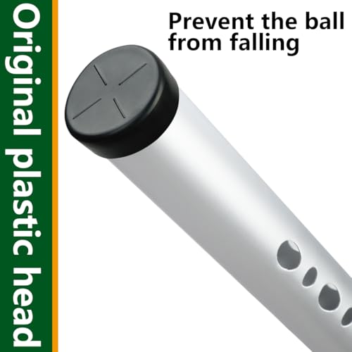 LOVACE Silver Aluminum Golf Ball Retriever, 34.8-Inch, Holds 20 Balls