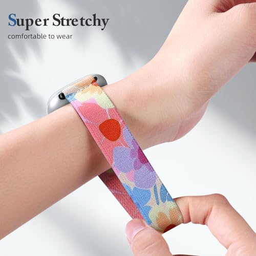 Stylish Stretchy Bands for Fitbit Versa 4/Sense 2 - Big Daisy