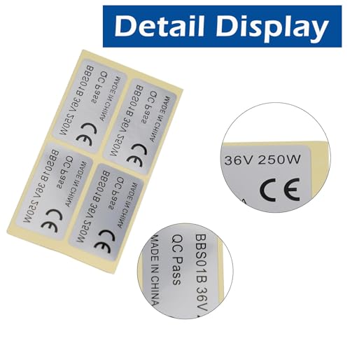 20 Pack Electric Bike Sticker Set for BAFANG BBS01 & BBS02 - 48V 750W