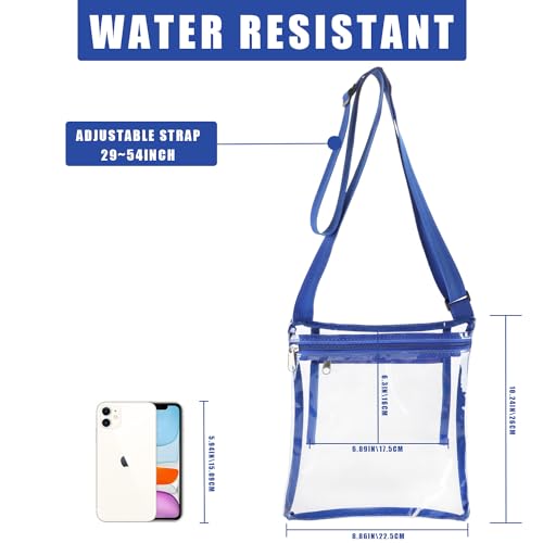 Clear Stadium Event Bag for Women - Blue