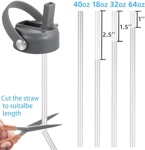 Straw Lid for Hydro Flask Wide Mouth 32/40 oz - Rock Ash
