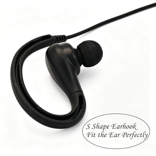 KCTIN 10pcs Walkie Talkie Earpieces Compatible with Baofeng Retevis H-777