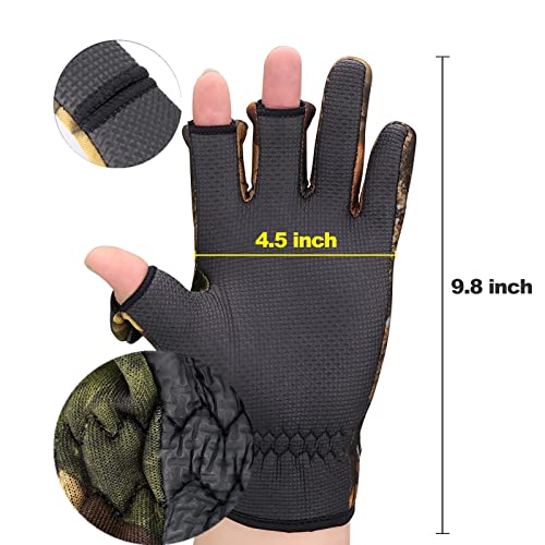 Fingerless Neoprene Fishing Gloves for Men - Waterproof & Lightweight