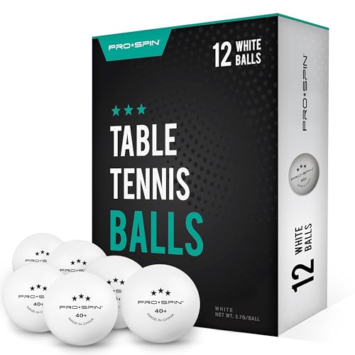 High-Performance Ping Pong Balls - White, 12 Pack