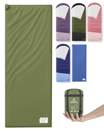 TANSTRIDER Green Ultralight Waterproof Sleeping Bag - Compact for Camping & Hiking