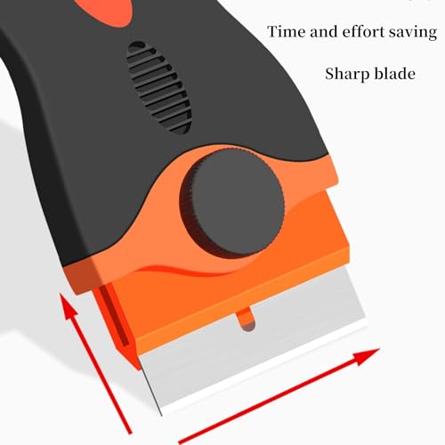 4Pack Plastic Scraper Multi-Function Scraper Cleaning Tool 20PCS Blades, Easy to Clean Small and Narrow Spaces and Gaps, Perfect for Removing Labels, Oil Stains, Food, Caulk, Adhesives, Dirt and More