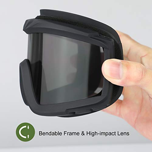 Tactical Airsoft Goggles - Anti Fog Military Eyewear with 3 Lenses - Black