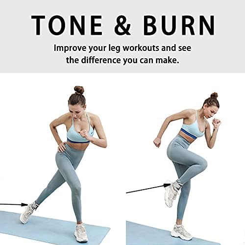 Adjustable Fitness Ankle Straps with Padded Cuffs - Single Black