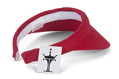 Cotton Clip-On Visor for Sun Protection - One Size / Red
