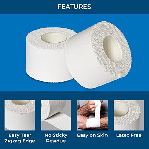 Athletic Sports Tape - 4 Adhesive Rolls - Skin Friendly - 40 Yards