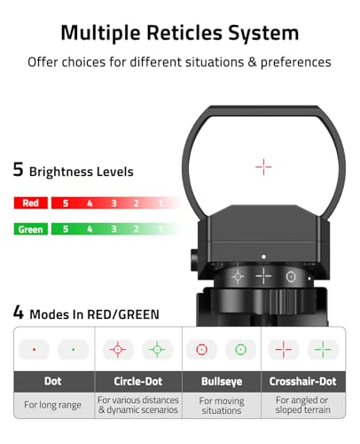 Red Green Dot Reflex Sight with 20mm Rail for Shooting