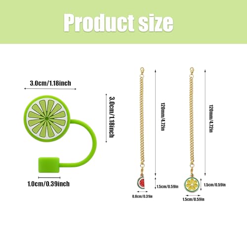 Fruit Straw Covers for Stanley Tumblers - 4Pcs Set, Fruit Series-2