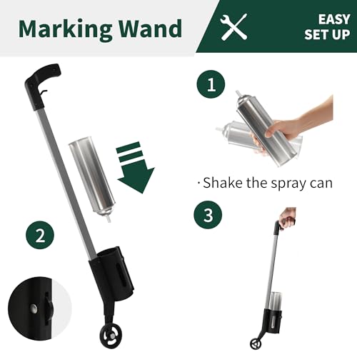 34-Inch Marking Paint Wand for Inverted Spray Paint Cans - Black