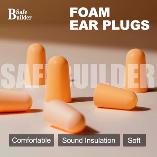 SNR 38dB Ear Plugs 500pcs Foam Earplugs Soft Disposable Ear Protection for Workers,Sleeping,Outdoor,Factory Hearing Protection NRR 32dB (500pcs Ear Plugs)