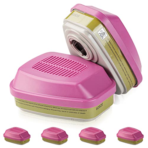 Respirator Cartridge/Filter 60926, Against Organic Vapors, Acid Gases, Ammonia Methylamine, Formaldehyde and Particulates, Compatible with 6000 7000 FF-400 Series Respirator, 3 Pair