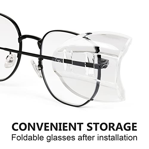 16 Pairs Clear Glasses Side Shields Slip-On for Prescription Eyewear