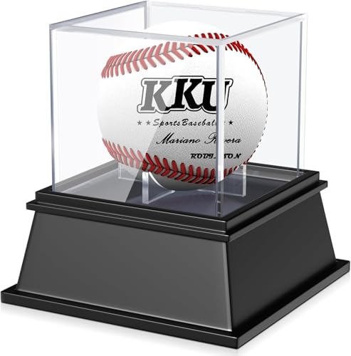 Baseball Display Case - UV Protected Acrylic Cube Holder - Round