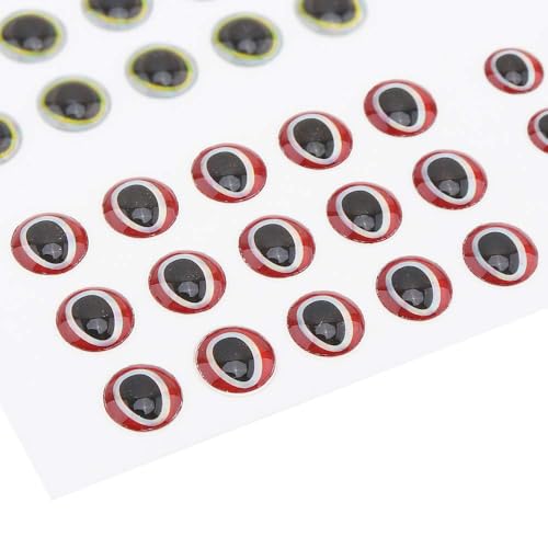 183pcs Lifelike 3D Fishing Lure Eyes - 3/4/5/6mm Sizes